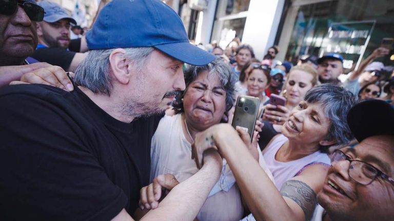 Máximo Kirchner en la movilización de la CGT