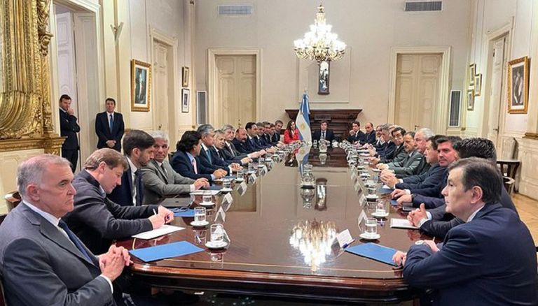 Javier Milei con los gobernadores