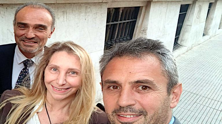 Karina Milei, con Martín y Lule Menem 20250829