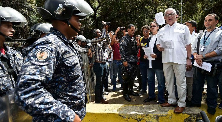 Marcha opositora en Venezuela. Foto:AFP