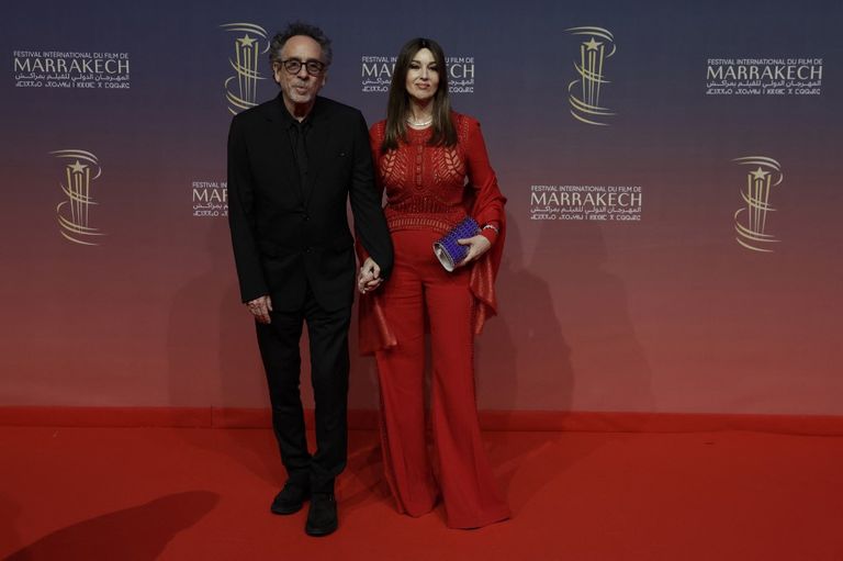 Tim Burton y Monica Belucci
