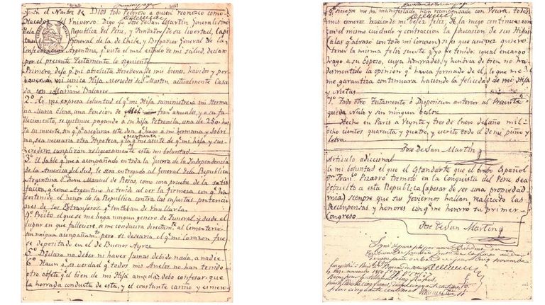 Testamento José de San Martín 20220114