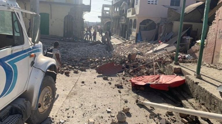 Daños provocados por el terremoto de este sábado 14 de agosto de 2021 en Haití.