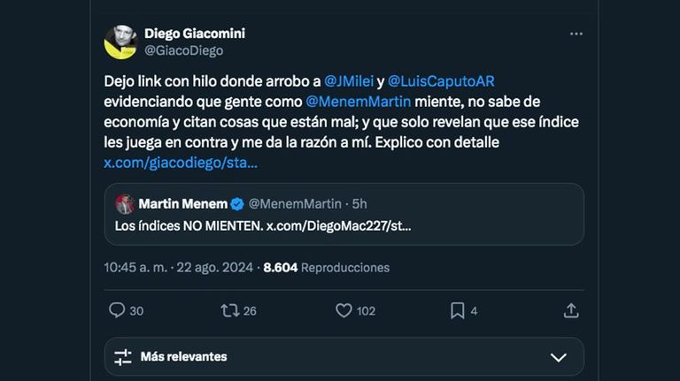 Mensajes de Diego Giacomini