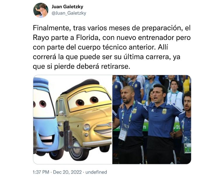 Paralelismo entre Messi y Cars 3 20221222