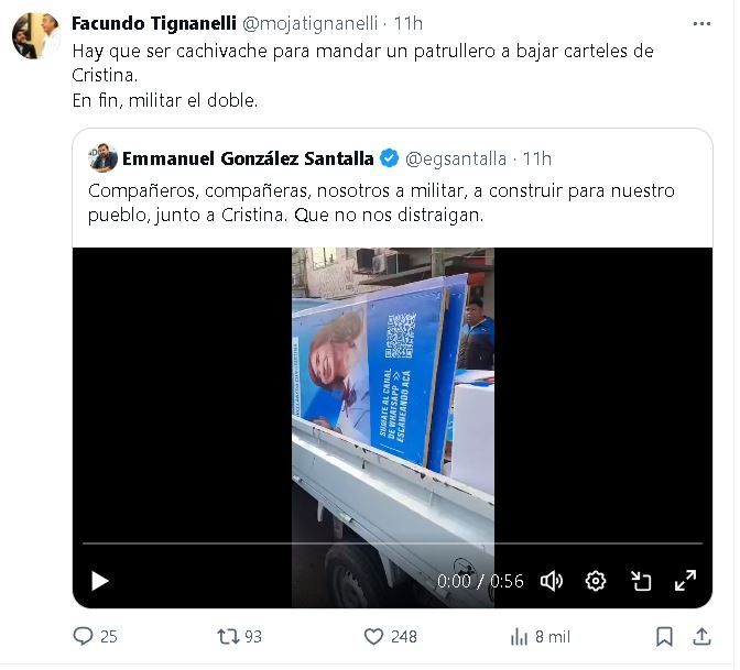 Tuit Facundo Tignanelli