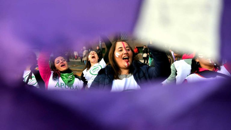Marcha de Ni Una Menos en el Congreso 20240603