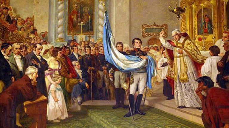 Manuel Belgrano con la bandera Argentina 20220719