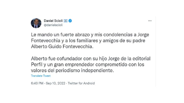 Tuit de Scioli 20220910