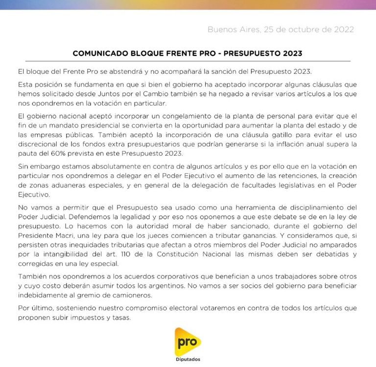 PRO Diputados 20221025