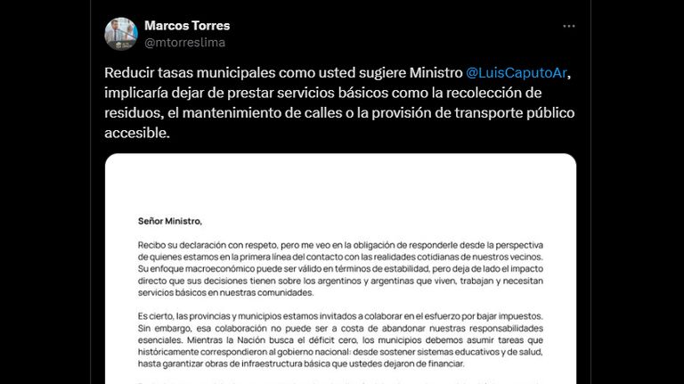 Carta de Marcos Torres a Caputo