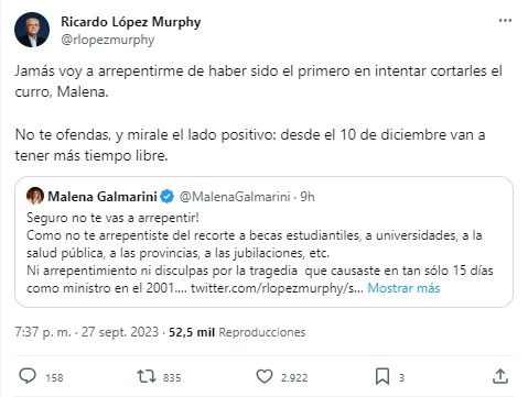 Malena Galmarini Ricardo López Murphy g_20230927