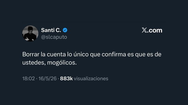 Tweet de la cuenta Periodista Rufus
