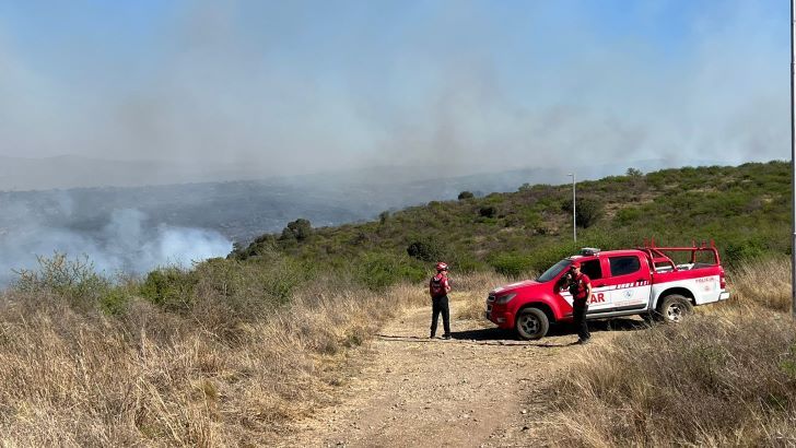 10-10-2023 incendio entre San Antonio y Villa Carlos Paz