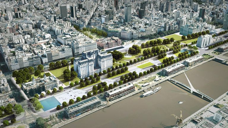 Paseo del bajo cuidad de buenos aires