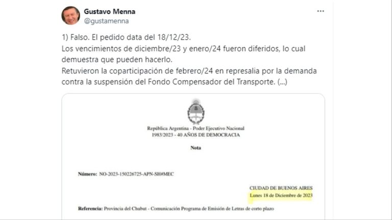 Discusión entre Francos y Menna 20240225