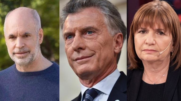 20220826 Collage Macri, Larreta y Bullrich