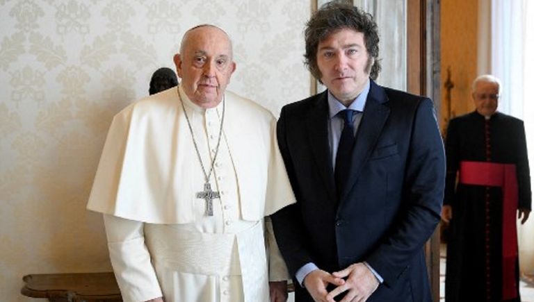 Javier Milei y el papa Francisco