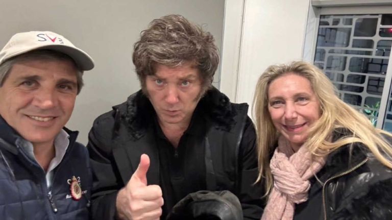Javier Milei su hermana y Luis Caputo 20250403