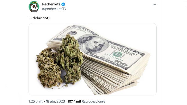 Memes del dólar blue a $420 20230418