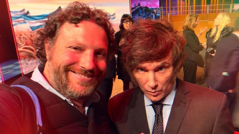 Santiago Oría y Javier Milei