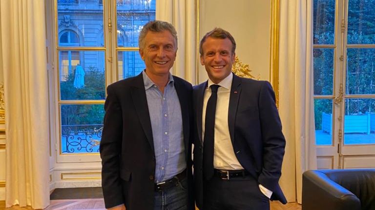 Mauricio Macri y Emmanuel Macron