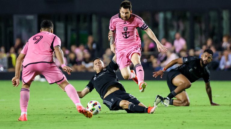 Postales de Messi en la victoria ante Nashville 3-1.