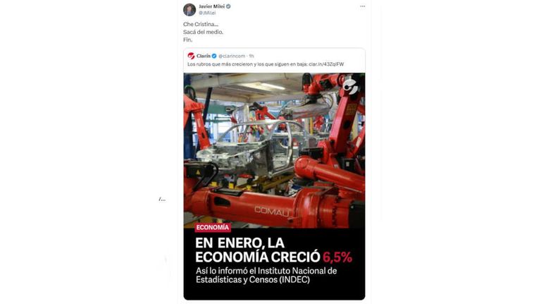 Javier Milei X 20250327
