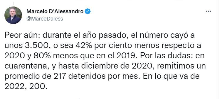El mensaje de D´Alessandro.