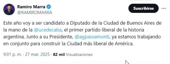 Posteo Ramiro Marra