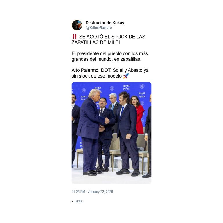 Memes sobre zapatillas de Milei 6