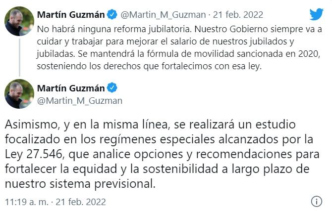 Guzmán sobre reforma jubilatoria