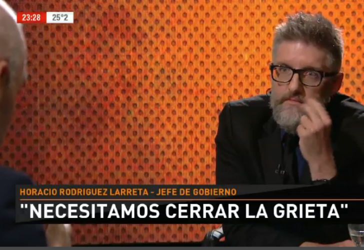 Novaresio con Rodríguez Larreta.