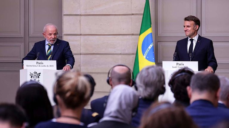 Lula Da Silva y Emmanuel Macron20250605