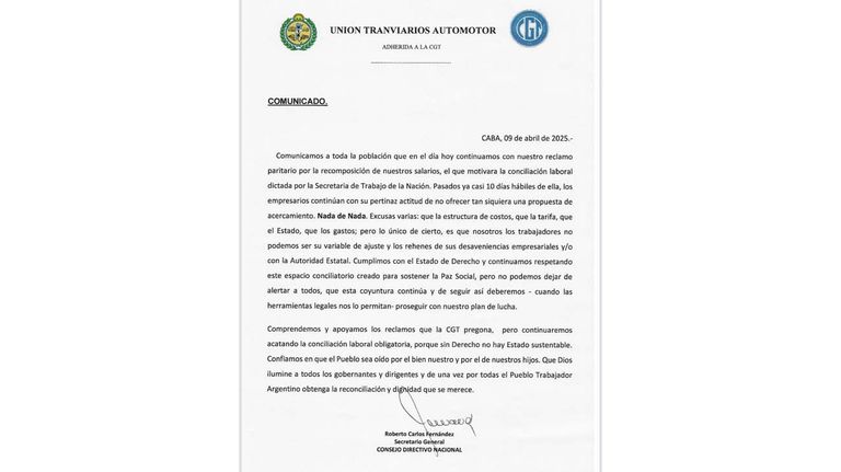 Twitter de la UTA20250409