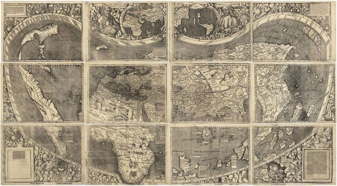 Planisferio de Waldseemüller de 1507.