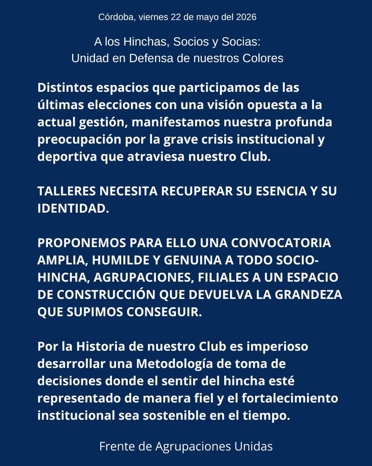 Talleres comunicado