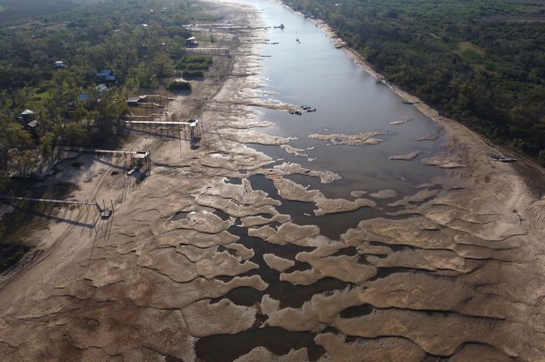 The Parana River Levels Run Low As Argentina Hit By Dry Spell