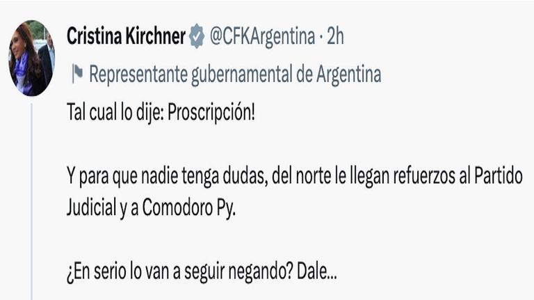 Tweets CFK y Ted Cruz 20230329