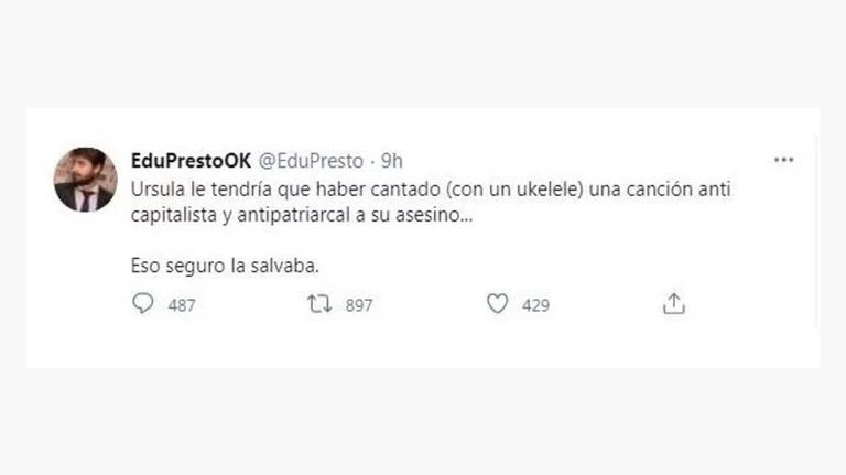 Presto Tweet Femicidio Úrsula