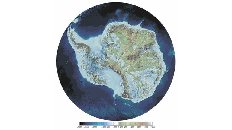 Mapa detallado de la Antártida 20250325