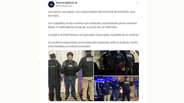 Patricia Bullrich X 20250820
