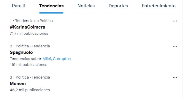 Tendencias en X
