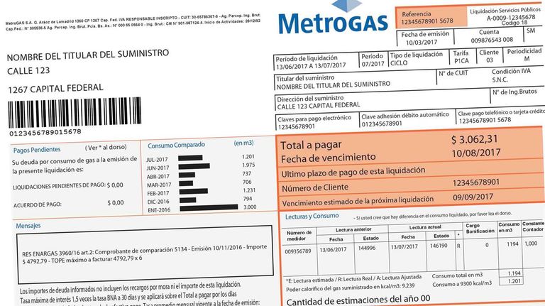 Facturas de Gas 20220117