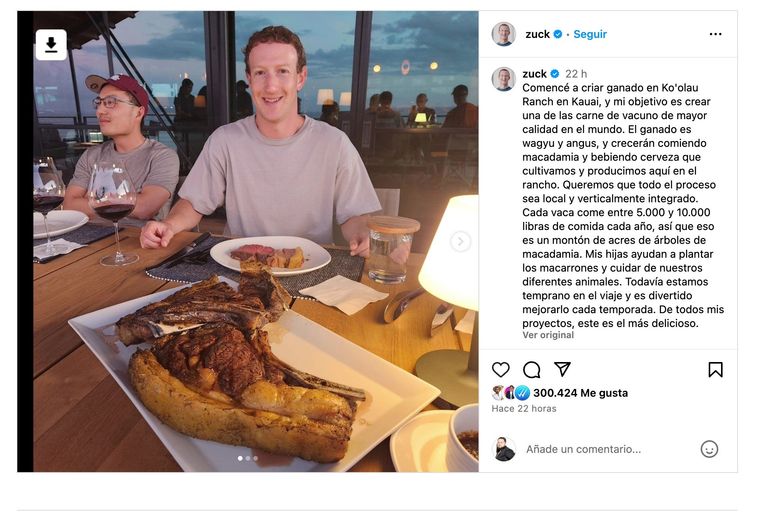 Mark Zuckerberg se volcó al campo: está criando vacas que comen nueces de macadamia y cerveza
