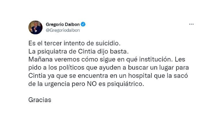 Madre Lucas González Intento Suicidio