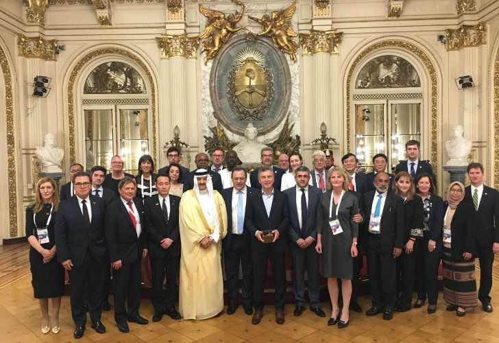 Macri con ministros de Turismo del G20