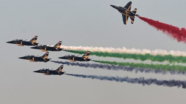 Exhibición aérea en Dubai