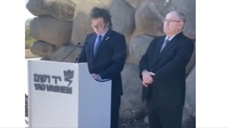 Javier Milei en el Museo del Holocausto