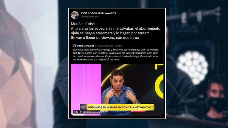 Coscu propuso hacer el programa “Planeta Gol” en Twitch